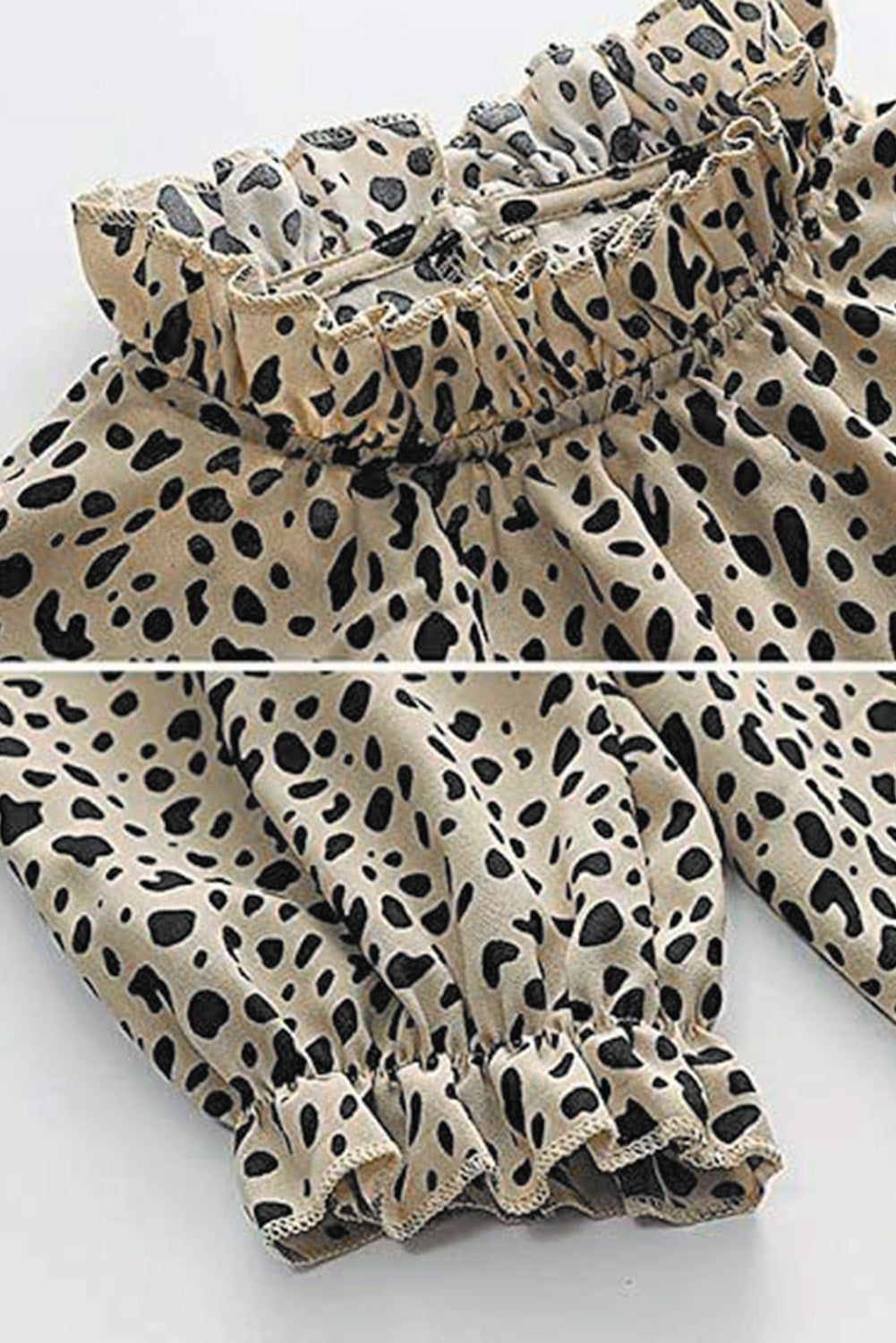 Leopard Plus Size Wrap V Neck Empire Waist Dress