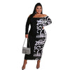 Plus Size / All Size Graffiti Off-the-Shoulder Dress