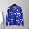 Color Contrast Love Cardigan Sweater