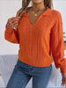 Casual Polo Collar Solid Color Long Sleeve Knitted Pullover Sweater