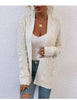 Sweater Women Autumn Winter New  Twist Mid-Length Pocket Knitted Cardigan Coat