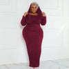 Plus Size Ruched Off the Shoulder / Hooded Sexy Dress