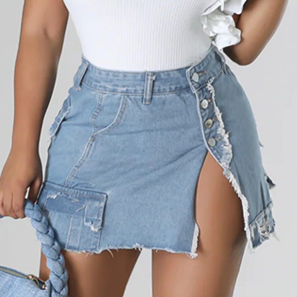 Ultra Short Denim Skirt